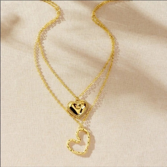 • Skyler • Heart Layered Necklace - Picture 2 of 4